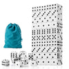 SLSESIN 100 Pieces White Dice Set, 16MM Acrylic Six-Sided Dice, Opaque with Pouch, Ideal for Board Games and Classroom Math