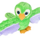 Wild Republic Green Parrot Plush Toy - 8" Slap Bracelet Stuffed Animal, Polyester, Model 21678