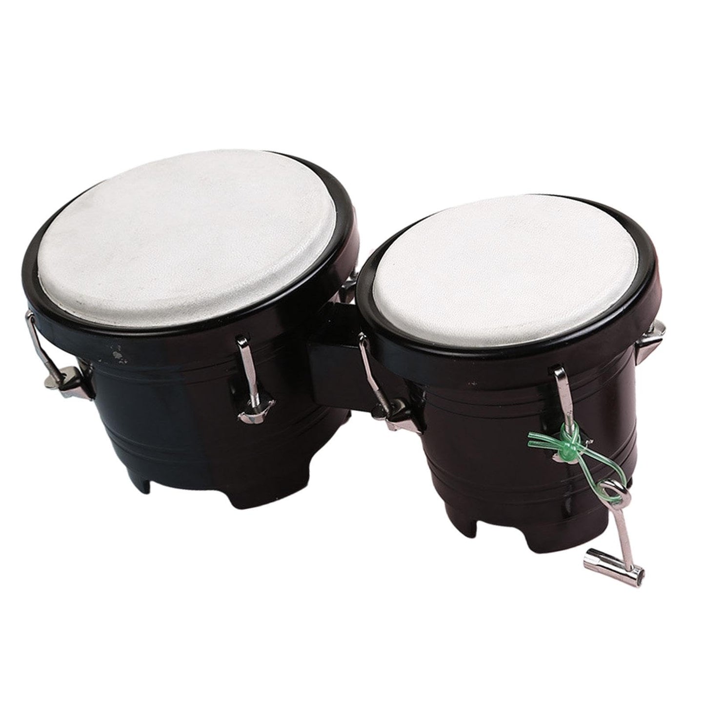 Loom Tree 4Inch 5Inch Bongo Drum Set Tuning African Drum For Beginners Boys Girls Kids Black | Educational | Music & Art