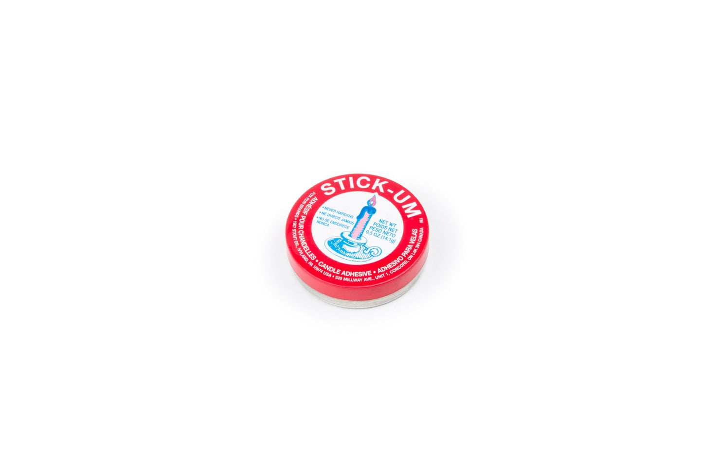 Fox Run Candle Adhesive, 0.5-Ounce Wax Stick-Um, White - Model 3100, 1 Pack