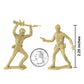 TimMee Plastic Army Men - 48pc Tan Toy Soldier Figures - Made in USA, Durable Playset for Kids
