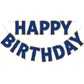 Litaus, Navy Blue Happy Birthday Banner - Pre-Strung, 9 Ft, No Diy | Birthday Decorations | Happy Birthday Sign For Birthday Dec