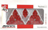 Td Creations Section20 Magnetic Building Set, 20 Pieces, Educational Stem Toy For Ages 3+, Red Geometric Shapes