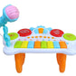 Toyshine 2 In 1 Kids Drum Set And Piano Toy Adjustable Microphone | Toddler Musical Instruments Playset Flash Light Toy For Boys