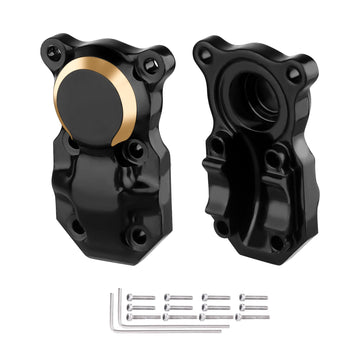 2pcs Brass Diff Cover for Front and Rear Axles SCX24 AX24 Upgrades Parts 1/24 RC Crawler Car fit Axial SCX24 90081 AXI00001 AXI0