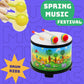 Crafteem Floor Tom Drum For Kids 8-Inch Percussion Instrument Music Drum With 2 Mallets And Color Maracas For Baby Children Spec