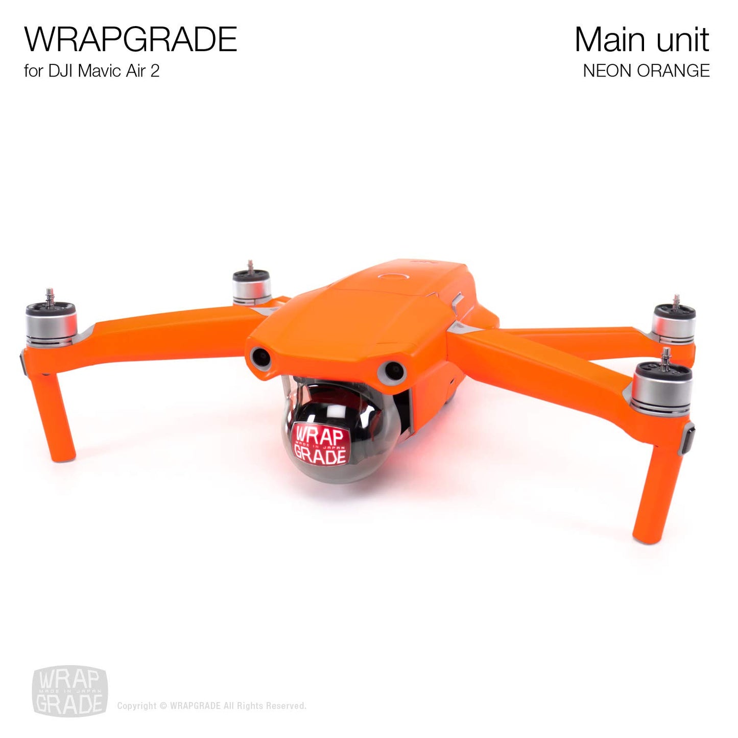 Wrapgrade Main Unit Skin Compatible With Dji Mavic Air 2 (Neon Orange)
