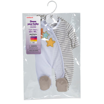 Miniland Gender Neutral Pajamas For Dolls 15' 3/4 Inch