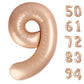 Light Brown 9 Balloon, Tan Number Balloons 40 Inch, 9Th Giant Beige Birthday Decorations For Boys Girls,19Th 29Th Khaki Party De