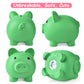 PJDRLLC Large Piggy Bank - Unbreakable Plastic Coin Bank for Kids, Green, Model FD-61