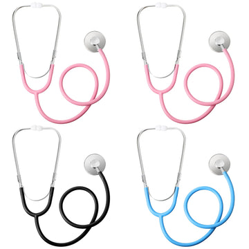 Vinsot 4 Pieces Kids Stethoscope, Stethoscope Toy Working Stethoscope for Kids Role Play Nursing Stethoscope Costume Cute Doctor