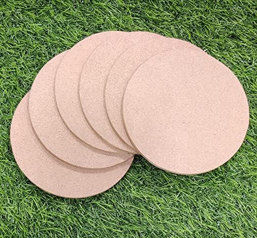 Prescent 3 Inch Round Shaped Pine Wood Mdf Cardboard Cutoutinch For Resin Art Craft Mandala Paitning Diy Projects Scapbooking An