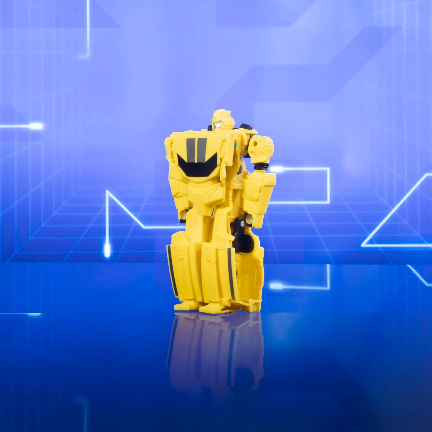 Transformers 1-Step Flip Changer Bumblebee Action Figure, 4-Inch, Multicolor, Model F6717, Robot Toy for Ages 6 and Up