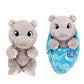 The Trendy Turtle Personalized Hippopotomus Swaddle Baby - Stuffed Animal Keepspirit-inspired flavor and Pouch with Custom Name - 9.5 Inch