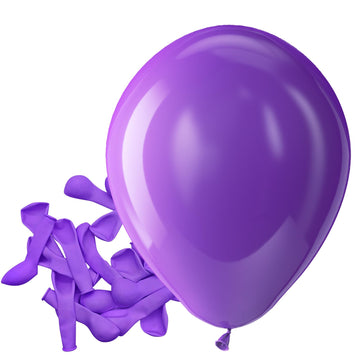 Bezente Purple Balloons Latex Party Balloons - 150 Pack 5 Inch Matte Small Purple Helium Balloons For Birthday Wedding Baby Show