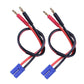FLY RC 2pcs EC5 Male Connector to 4.0mm Banana Male Plug Lipo Battery Balance Charging Cable 30cm Silicone Wire Charger Cable Ad