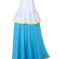 Irtysh Classic Girl Biblical Religious Virgin Mary Costume Fancy Dress Costume Headwrap Hat Waist Rope Set(7-8Years)