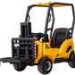 12V Kids Ride On Forklift Car With Tent, Toddles Electric Construction Car With Remote Control, Lifting Fork And Pallet, Low-Pow