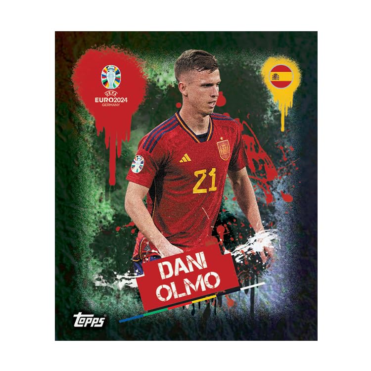 Topps Official Euro 2024 Sticker Collection - Mega Eco Box - Contains 87 Euro 2024 Stickers, 2 Parallel Stickers Plus 1 Gold Signature Series Sticker.