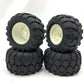 KR2023MT04 1/10 1/12 Scale T MAXX E MAXX MT Flux Truck/Shore Course Wheels/Tires Set(135MM X 68MM) HEX 12MM FITS FSR FMS RGT VRX