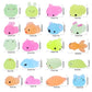 Pokonboy Mochi Squishy Toys Glow In The Dark For Party Favors - 30 Pack Mini Kawaii Cute Animal Squishies Stress Relief Squishy Animals Mochi Cat Squishy With Gift Box