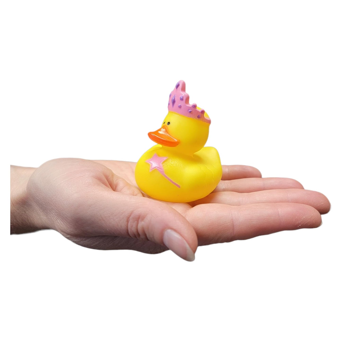 Cool Rubber Duckies For Girls Pink And Purple Princess Star (2') Standard Size. (12 Pack) Cute Duck Bath Tub Pool Toys. (Princess Rubber Ducks)
