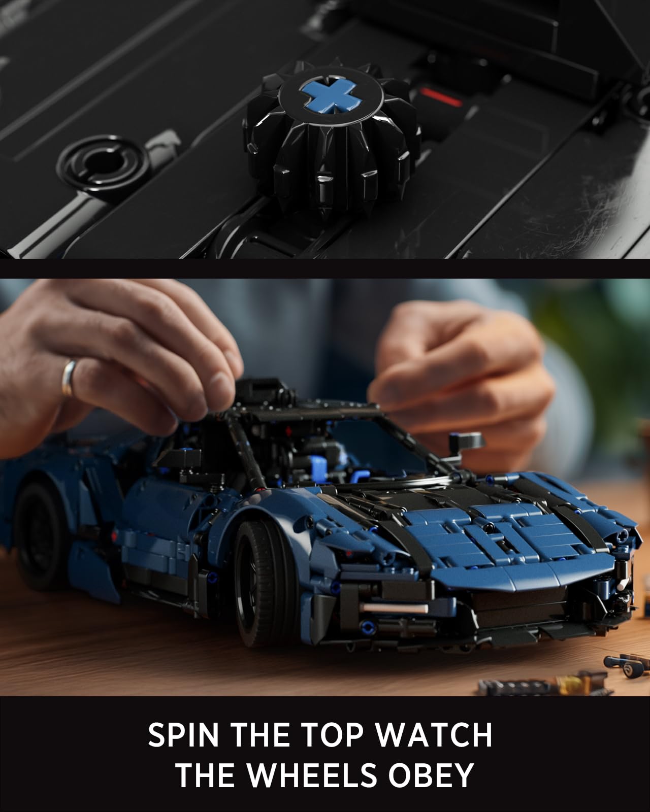 Nifeliz MCX Race Car Building Set, 1/12 Scale Sports Car Model, 1726 PCS, Blue, NF10321, Ideal Gift for Race Lovers