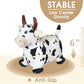 Hotmax Bouncy Cow Hopping Toy, Inflatable Plush Bouncing Horse For Toddlers, Outdoor Ride On Bouncy Farm Animals, Birthday Gift For 18 Months 2 3 4 Year Old Boy Or Girl