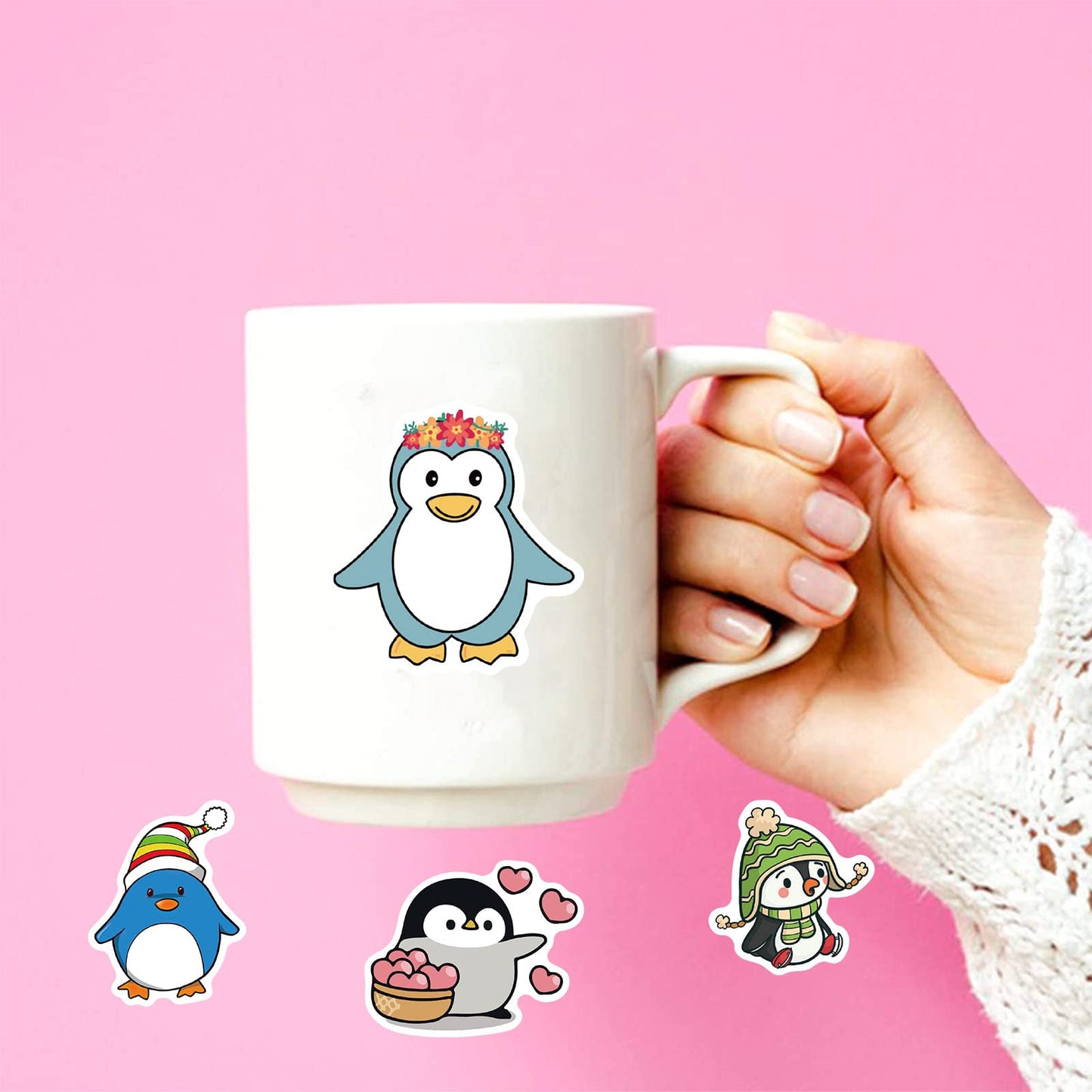 100 Pcs Penguin Stickers,Cute Vinyl Waterproof Sticker For Water Bottle Laptop Guitar Phone Skateboard,Penguin Gifts For Kids Te