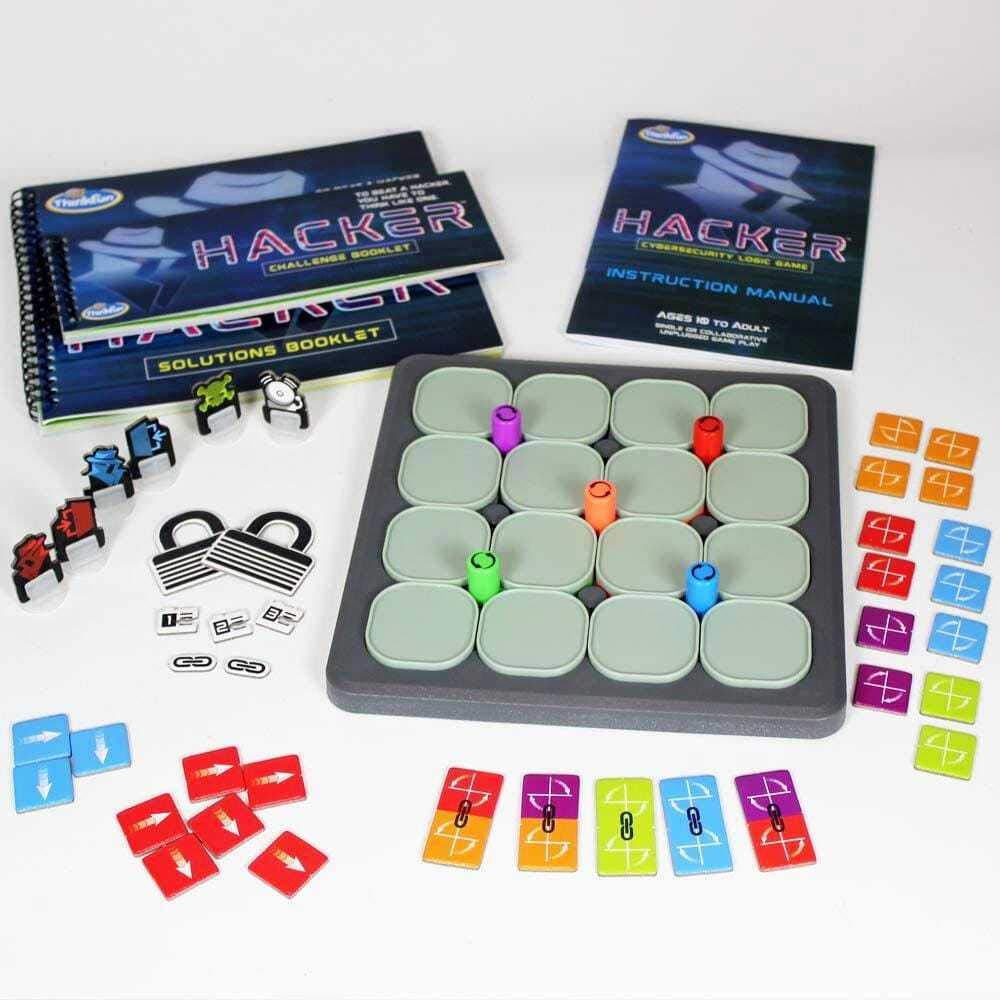 Think Fun Hacker Cybersecurity Coding Game And Stem Toy For Boys And Girls Age 10 And Up, Multicolor