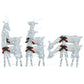 Vidaxl Cold White Mesh Christmas Reindeers – Set Of 6, Durable Steel And Fabric Construction, 180 Energy-Efficient Led Lights, 8 Illumination Effects