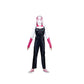 Marvel Spider-Gwen Official Youth Halloween Costume - Premium Quality Hooded Jumpsuit With Pull On Fabric Mask (Small)