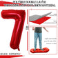Goer Number 17 Balloons For 17Th Birthday Sweet 17 Party Decorations,42 Inch Jumbo Foil Helium 71 Balloons For 71St Birthday Party Decoration (Red)