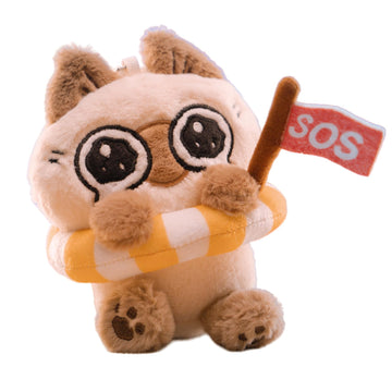 Maidimiao Nobeko Azuki Can Cat Blind Box Figures Island Exploration Series 1Pc Random Art Cute Plush Siamese Cats Collectibles B