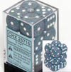 Chessex Dice d6 Sets: Sea Specked - 16mm Six Sided Die (12) Block of Dice