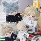 Niannyyhouse 10Cm~15Cm 20Cm Plush Doll Clothes Hoodie Cardigan Jacket Soft Stuffed Plush Toy Dress Up (White 20Cm)