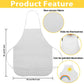 Sntieecr 24 Pieces Kids Apron and Chef Hat Set, Adjustable Kids White Non Woven Fabric Chef Hats Skin-friendly Child Apron for K