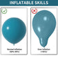 Peacock Blue Balloons Turquoise Blue Latex Balloon 5 10 12 18Inch Different Sizes 103Pcs Teal Blue Balloons Arch Kit For Kids Birthday Party Decoration Gender Reveal Baby Shower Wedding Whale Theme