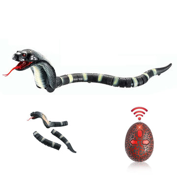 Ufurty Detachable Remote Control Cobra Snake 17' Long Rechargeable Simulation Rc Snake Toy For Kids Children