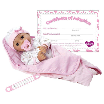 Adora Adoption Babies Collection, 16” Baby Doll With Complete 9-Piece Accessories Includes: Pacifier, Hospital Bracelet, Diaper And More! Birthday Gift For Ages 3+ - Baby Precious