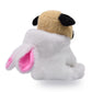 Yonlit Adorable Pug-Bunny Stuffed Animal Dressed In A White Rabbit Outfit, Super Cute And Soft Plush Puppy Bunny For Easter Bask