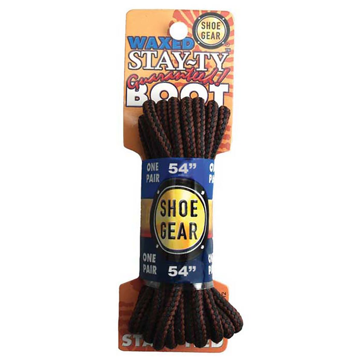 Stay-Ty Waxed Boot Lace, 54 Brown