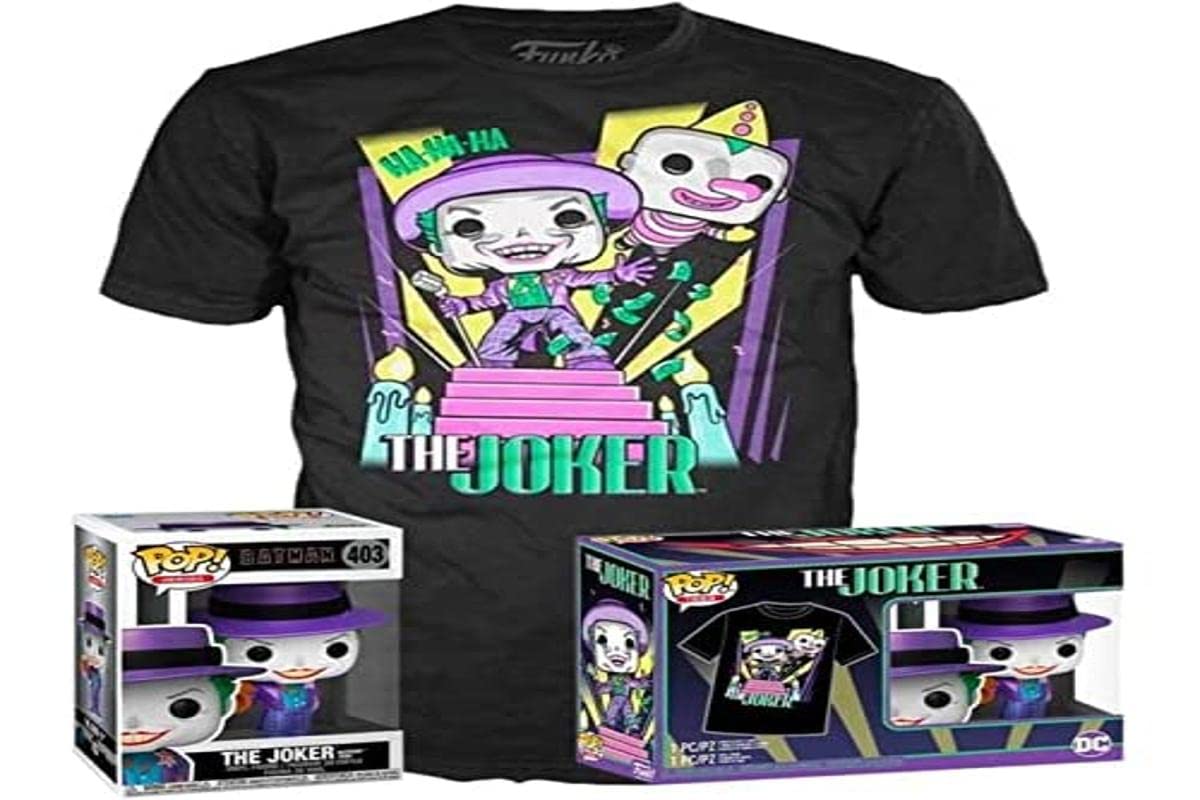 Funko Dc Comics Pop! & Tee Box Batman 89 Joker With Speaker Size S Shirts