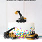 Geyiie Alloy Small Construction Cars Vehicles, Die Cast Mini Construction Truck Toys, Heavy Duty Bulldozers Excavator Cement Dum