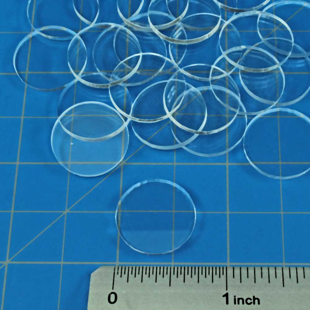 Litko Clear Miniature Bases, Circular .75 Inch, 1.5Mm Clear (25)