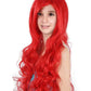 Joy Join Little Girls Princess Mermaid Costume Red Wigs For Little Girls Birthday,Halloween,Christmas Party