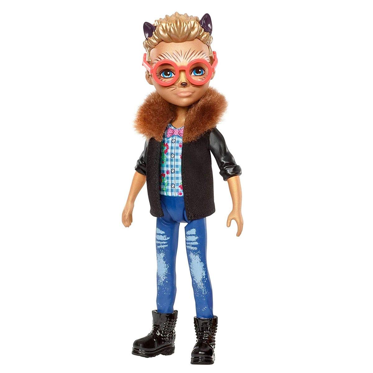 Enchantimals Ciesta Cat Doll With Climber Figure, 6-Inch Small Doll With Removable Shirt & Accessories