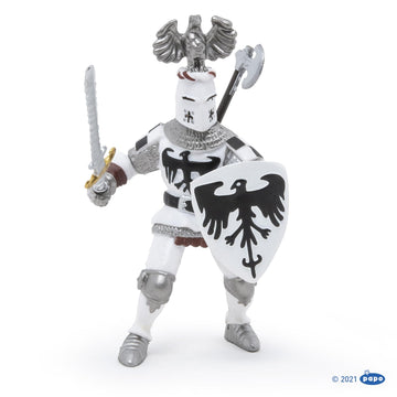 Papo -Hand-Painted - Figurine -Medieval-Fantasy -White Crested Knight -39785 - Collectible - For Children - Suitable For Boys And Girls - From 3 Years Old