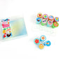 12 Pcs Summer Beach Pool Party Stamp Kit for Kids Self Inking Stamps Gift Party Favors
