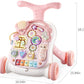Baby Sit-To-Stand Learning Walker, 2 In 1 Baby Walker For Girls Boys, Educational Baby Push Walkers With Entertainment Activity
